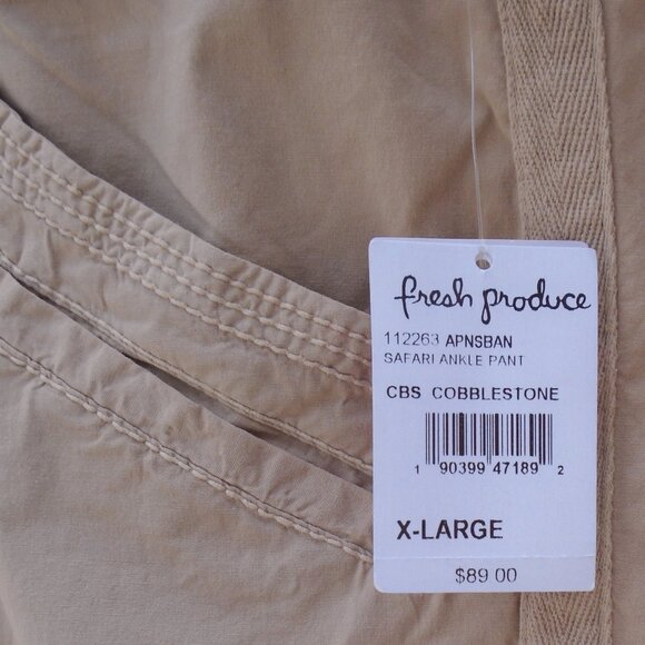 FRESH PRODUCE Safari Ankle Pants Cobblestone cotton/spandx Broadcloth - Picture 4 of 6